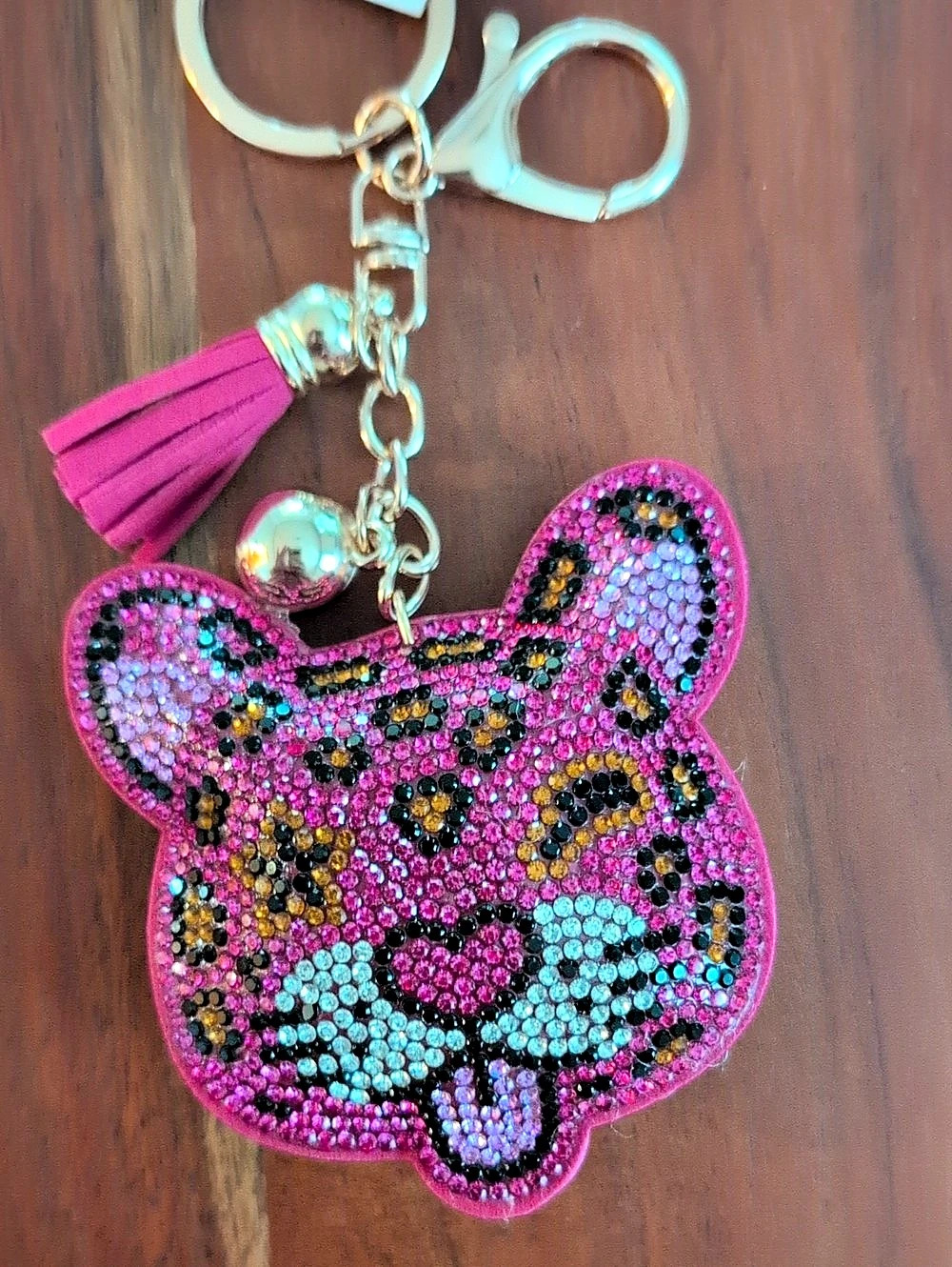 Beaded Cat Keychain Bag Charm